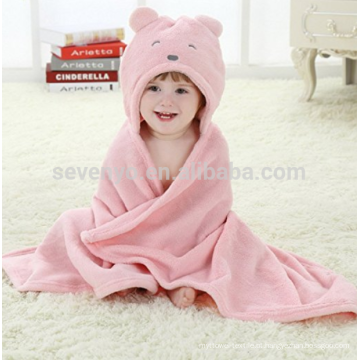 Cobertor De Flanela Do Bebê Com Capuz De Banho Robe-Bonito Pequeno Cão Dos Olhos, Plush Super Macio e Confortável para o bebê ou criança
